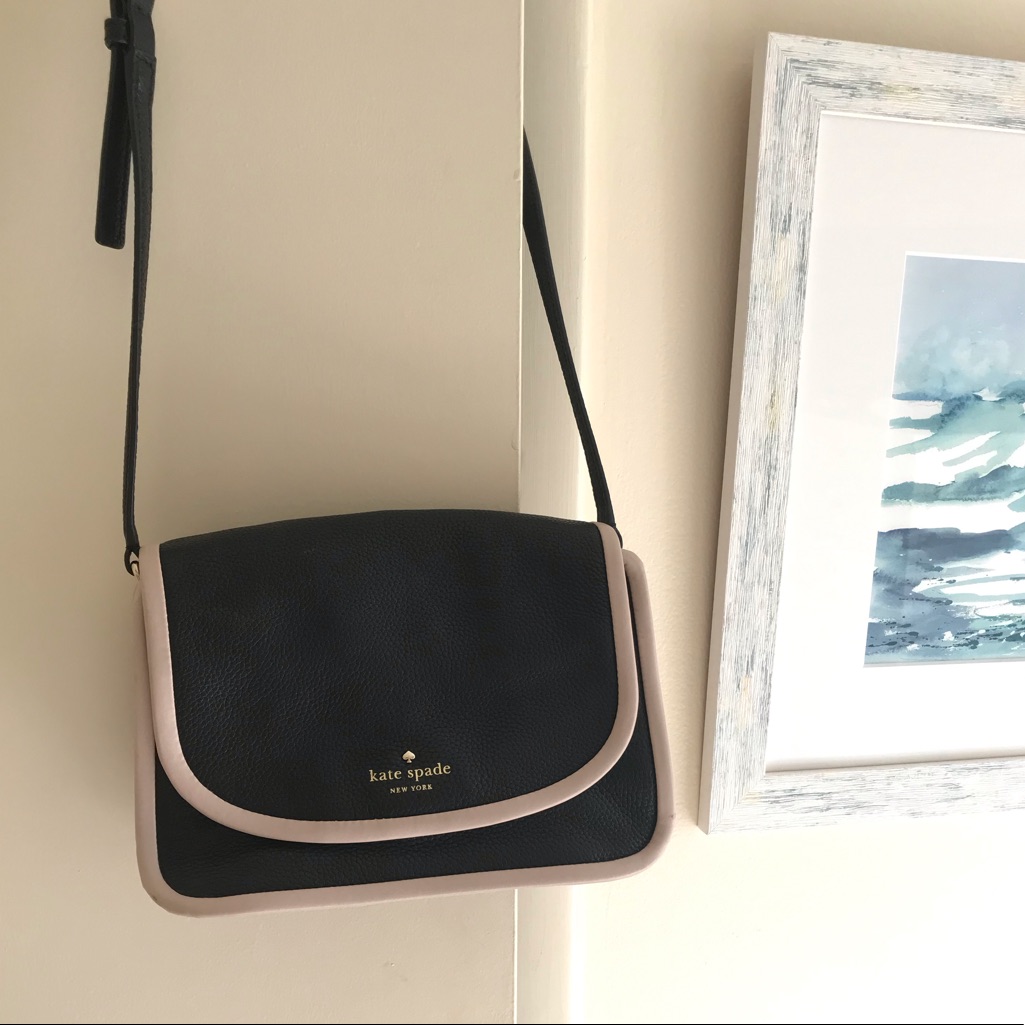 Kate Spade Black And Cream Crossbody Bag